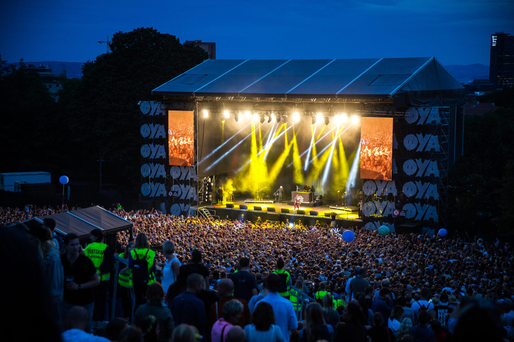 The main stage at the Øya festival 2014