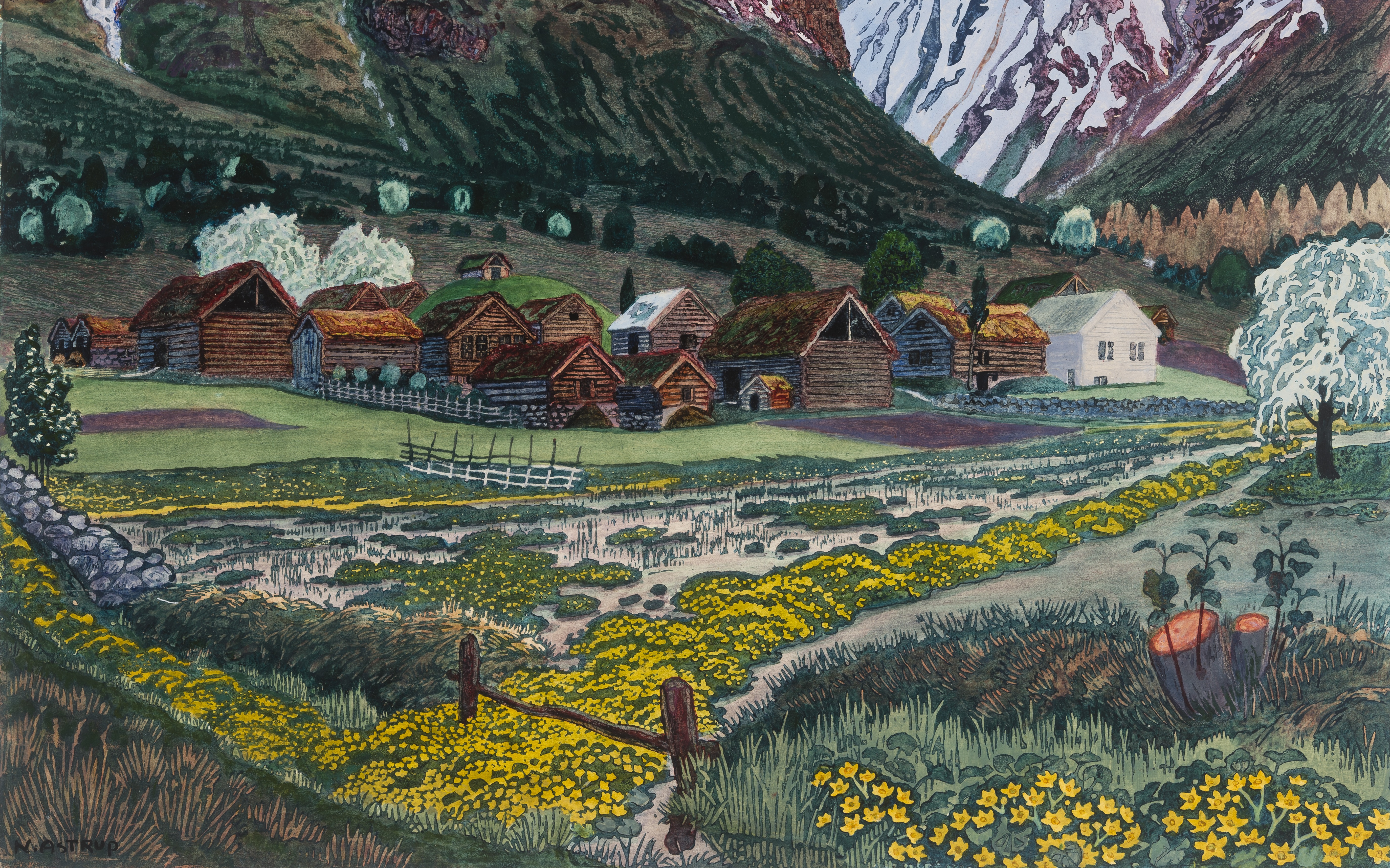 Marigold Night, by Nikolai Astrup. Picture: Dulwich Picture Gallery