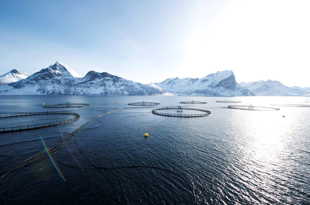 Aquaculture farms in Norway