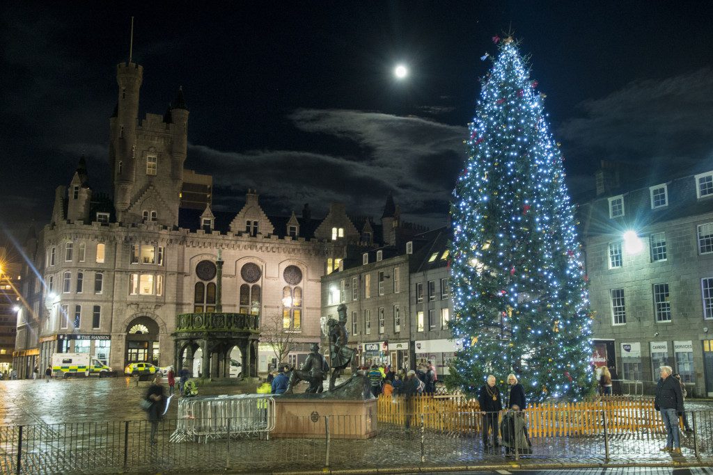 The Norwegian Christmas tree in Aberdeen - Photo: Norman Adams-Aberdeen City Council